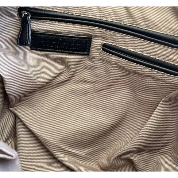 Vintage London Fog Medium Tote Black Gray Women's Handbag - Picture 3 of 6